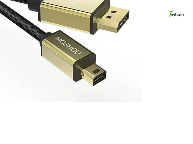 Moshou Mini DisplayPort to DisplayPort Ultra HD 8K Premium кабель 0.5m cable Ոսկեպատ մալուխ