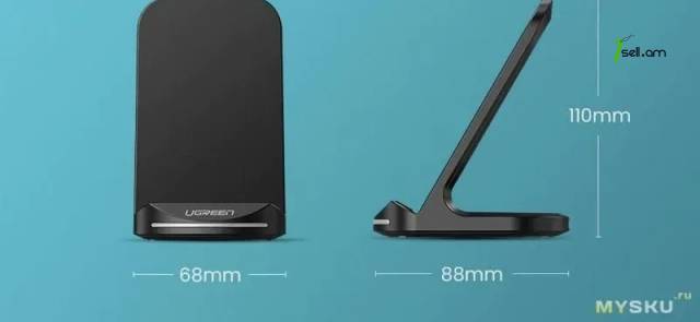 Ամանորյա նվեր Անլար լիցքավորիչ Ugreen Qi Desktop Wireless Charging անլար Беспроводное зарядное устройство