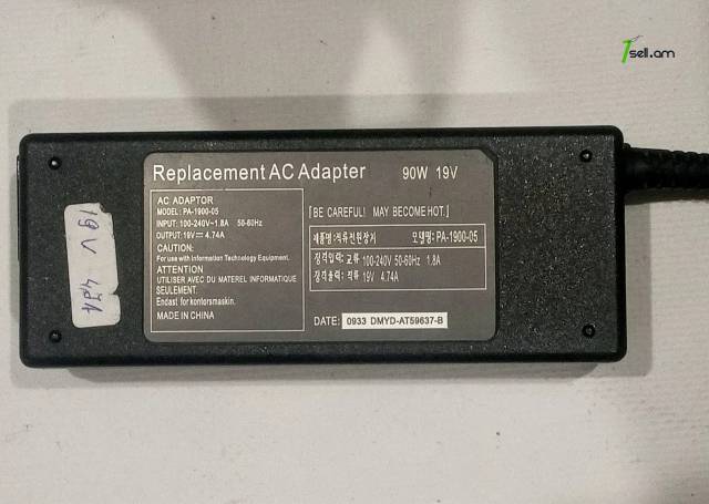 ACER նոութբուքի adapter 19V 4.74A блок питания hոսանքի սնուցման բլոկ Charger