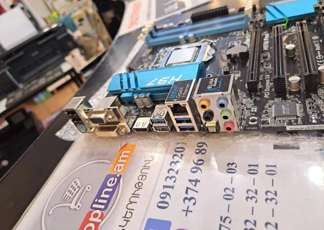 MB Asrock H97M Pro4 պրոֆեսոնալ խաղային մայրական H97 MATHERBOARD mainboard materinka mayrplata mayrakan